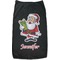 Santa and Presents Black Pet Shirt - 2XL (Personalized)