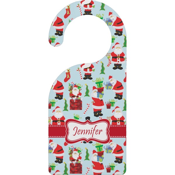 Custom Santa and Presents Door Hanger w/ Name or Text