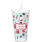 Santas w/ Presents Double Wall Tumbler with Straw (Personalized)