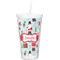 Santa and Presents Double Wall Tumbler with Straw (Personalized)