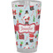Santa and Presents Pint Glass - Full Color - Front View