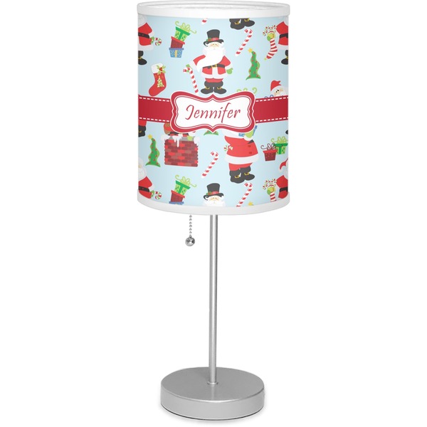 Custom Santa and Presents 7" Drum Lamp with Shade Polyester (Personalized)