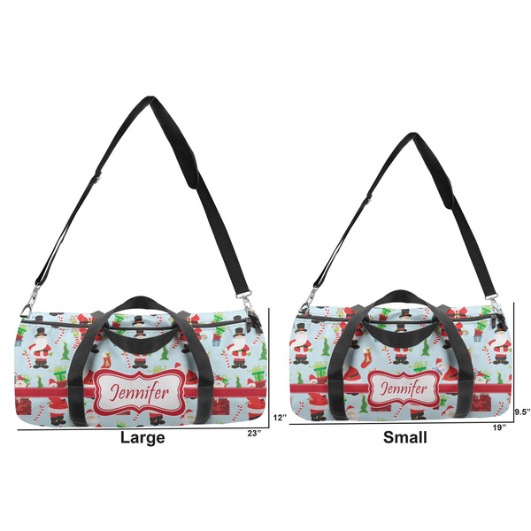 Santas w/ Presents Duffle Bag Small and Large