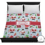 Santa and Presents Duvet Cover - Full / Queen w/ Name or Text