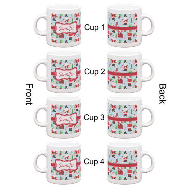 Santas w/ Presents Espresso Cup Set of 4 - Apvl