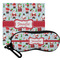Santas w/ Presents Eyeglass Case & Cloth Set