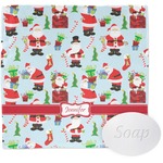 Santa and Presents Washcloth w/ Name or Text