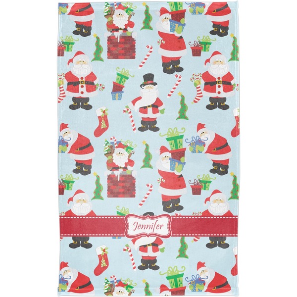 Santas w/ Presents Finger Tip Towel - Full View