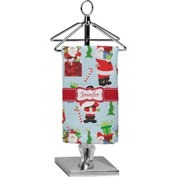 Santa and Presents Finger Tip Towel - Full Print w/ Name or Text