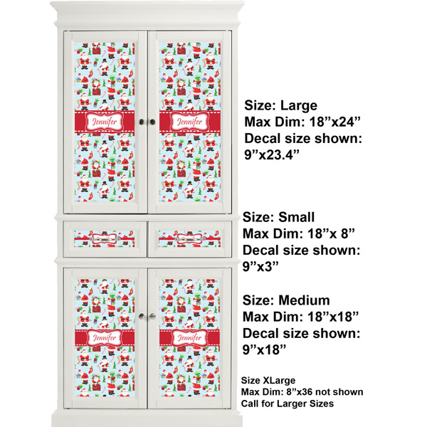 Santas w/ Presents Full Cabinet (Show Sizes)