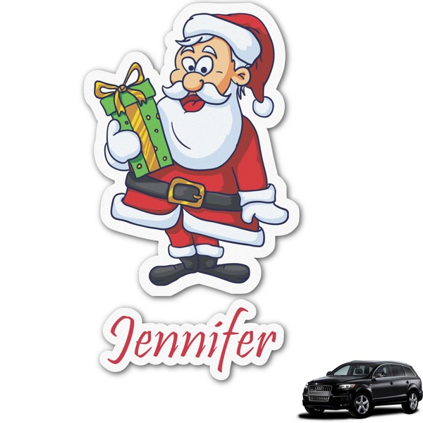 Custom Santa and Presents Graphic Car Decal (Personalized)
