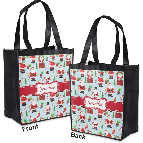 Santas w/ Presents Grocery Bag - Apvl