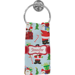 Santa and Presents Hand Towel - Full Print w/ Name or Text