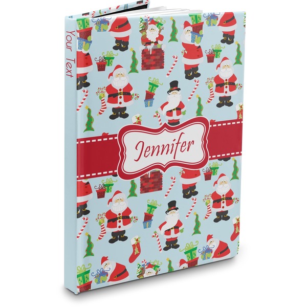 Custom Santa and Presents Hardbound Journal (Personalized)