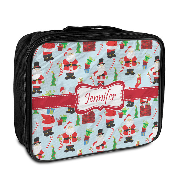 Custom Santa and Presents Insulated Lunch Bag w/ Name or Text