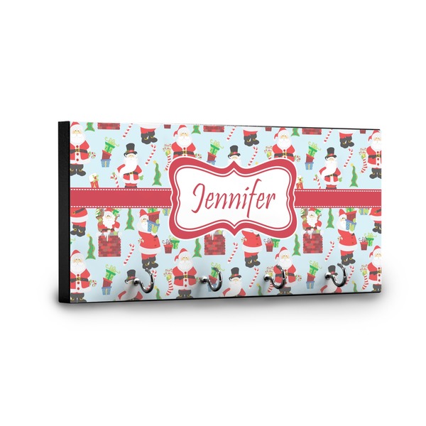 Santas w/ Presents Key Hanger - Front View with Hooks