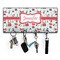 Santas w/ Presents Key Hanger w/ 4 Hooks & Keys