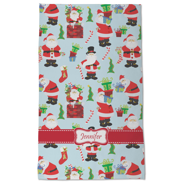 Santa and Presents Kitchen Towel - Poly Cotton - Full Front