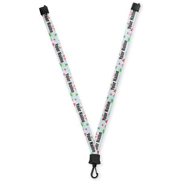 Custom Santa and Presents Lanyard (Personalized)