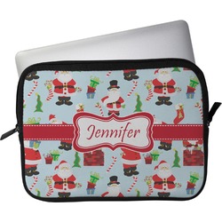 Santa and Presents Laptop Sleeve / Case - 11" (Personalized)