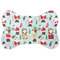 Santa and Presents Bone Shaped Dog Food Mat (Large) (Personalized)