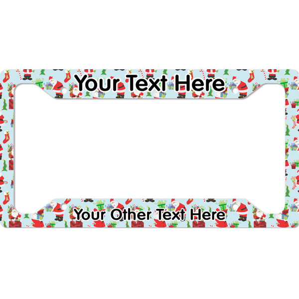 Custom Santa and Presents License Plate Frame - Style A (Personalized)