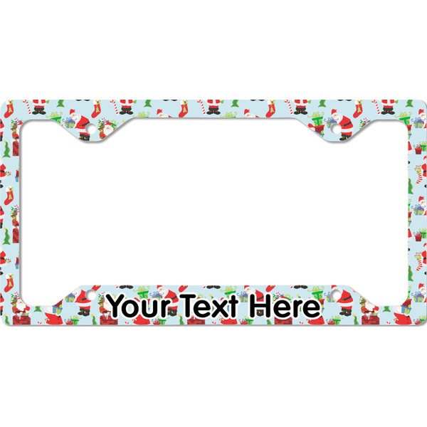 Custom Santa and Presents License Plate Frame - Style C (Personalized)