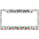Santa and Presents License Plate Frame - Style B (Personalized)