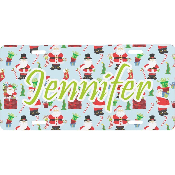 Custom Santa and Presents Front License Plate (Personalized)