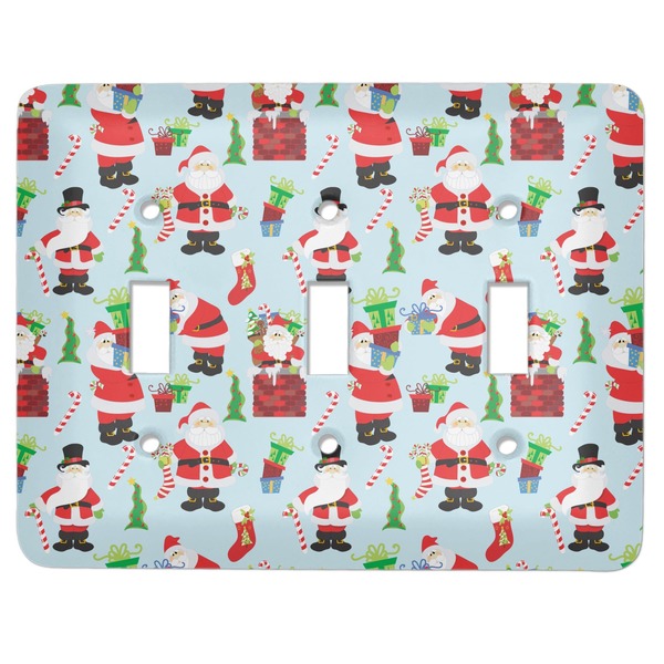 Custom Santa and Presents Light Switch Cover (3 Toggle Plate)