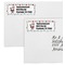Santas w/ Presents Mailing Labels - Double Stack Close Up