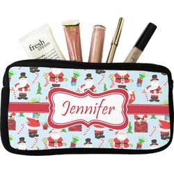 Santa and Presents Makeup / Cosmetic Bag (Personalized)