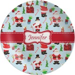 Santa and Presents Melamine Plate - 10" (Personalized)