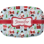 Santa and Presents Melamine Platter w/ Name or Text