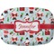 Santa and Presents Melamine Platter w/ Name or Text