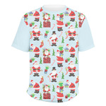 Santa and Presents Men's Crew T-Shirt - 2X Large