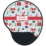 Santa and Presents Mouse Pad with Wrist Support