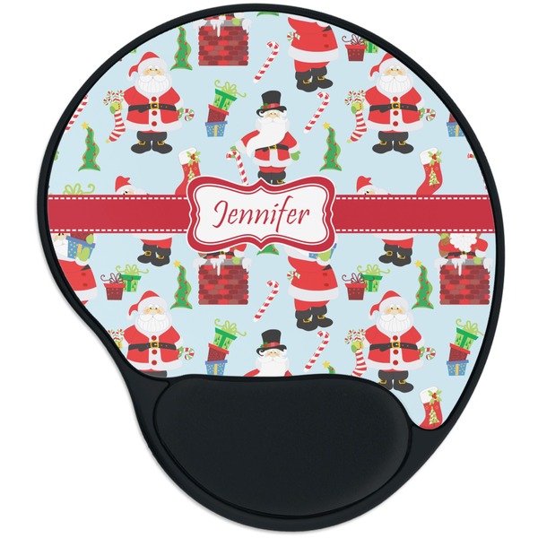 Custom Santa and Presents Mouse Pad with Wrist Support