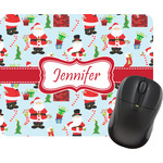 Santa and Presents Rectangular Mouse Pad w/ Name or Text