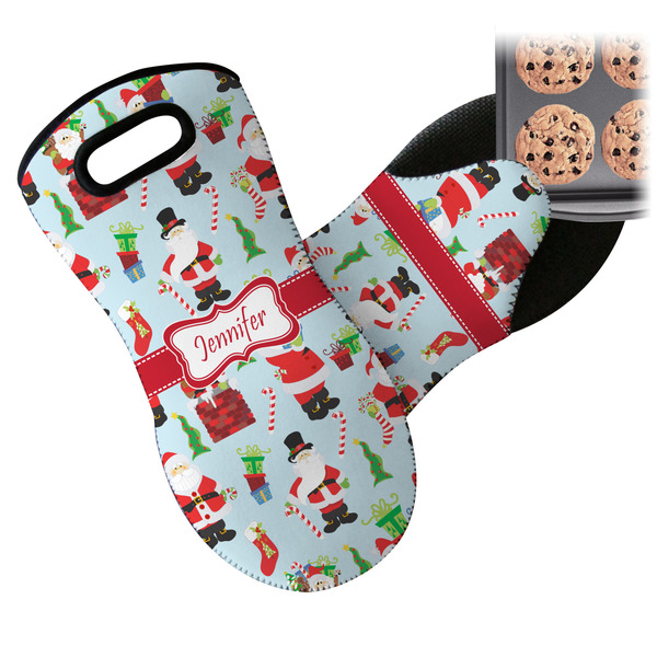 Santas w/ Presents Neoprene Oven Mitt