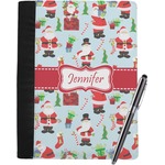 Santa and Presents Notebook Padfolio - Large w/ Name or Text