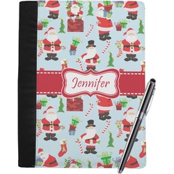 Santa and Presents Notebook Padfolio - Large w/ Name or Text