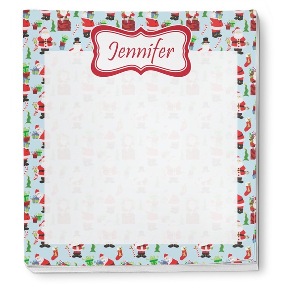 Santas w/ Presents Notepad - Apvl