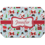 Santa and Presents Dining Table Mat - Octagon (Single-Sided) w/ Name or Text