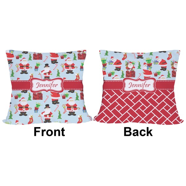 Santas w/ Presents Outdoor Pillow - 20x20