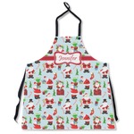 Santa and Presents Apron Without Pockets w/ Name or Text