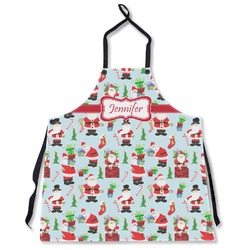 Santa and Presents Apron Without Pockets w/ Name or Text