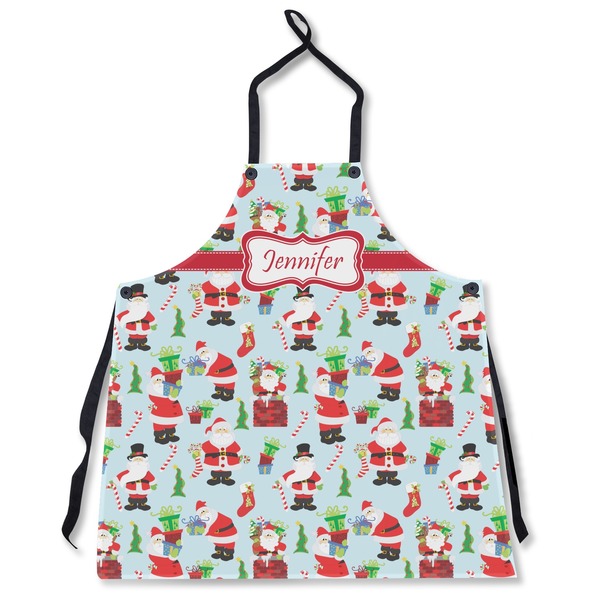 Custom Santa and Presents Apron Without Pockets w/ Name or Text