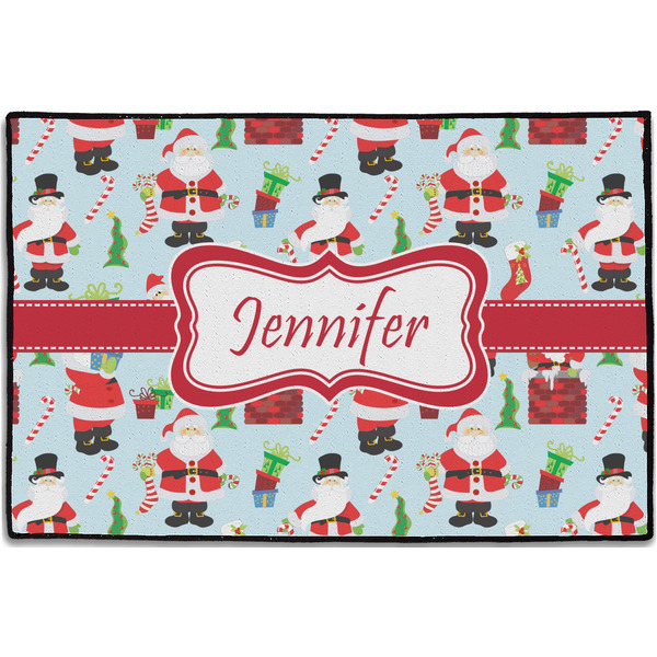 Santas w/ Presents Personalized Door Mat - 36x24 (APPROVAL)