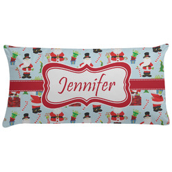 Santa and Presents Pillow Case - King w/ Name or Text